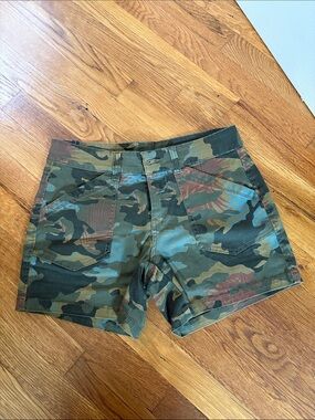 Women's Olive Multi Camo Cargo Shorts